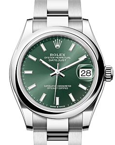 Rolex Datejust 31 Stainless Steel Mint Green Index Dial & Domed Bezel Oyster Bracelet 278240 - BRAND NEW