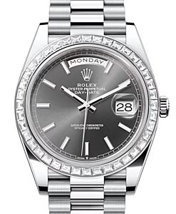 Rolex Day-Date 40 President Platinum Slate Index Dial 228396TBR - BRAND NEW