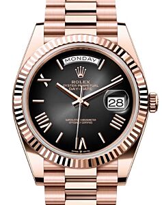 Rolex Day-Date 40 President Rose Gold Slate Grey Ombre Roman Dial 228235