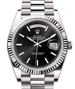 Rolex Day-Date 40 President White Gold Black Index Dial 228239 - BRAND NEW