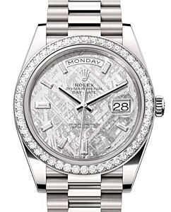 Rolex Day-Date 40 President White Gold Meteorite Diamond Dial & Bezel 228349RBR
