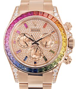 Rolex Daytona "Rainbow" Rose Gold Diamond Pave Dial - 116595RBOW