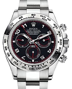 Rolex Daytona White Gold Black Arabic Dial Oyster Bracelet 116509 - PRE-OWNED