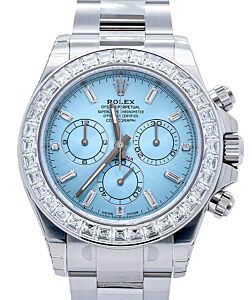 Rolex Daytona Factory Diamonds Steel Ice Blue Dial 126500LN -BRAND NEW