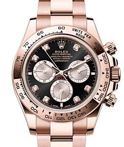 Rolex Daytona Rose Gold Bright Black/Sundust Diamond Dial Oyster Bracelet 126505 - BRAND NEW