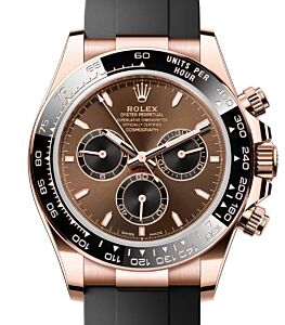Rolex Daytona Rose Gold Chocolate/Black Dial Oysterflex Rubber Bracelet 126515LN - PRE OWNED