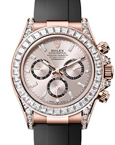 Rolex Daytona Rose Gold Sundust Diamond Dial & Bezel Oysterflex Strap 126535TBR