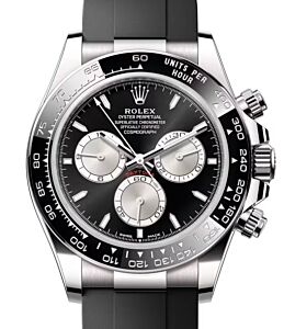 Rolex Daytona White Gold Bright Black Dial Oysterflex Rubber Bracelet 126519LN - BRAND NEW