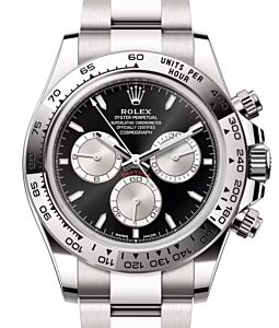 Rolex Daytona White Gold Bright Black/Steel Dial Oyster Bracelet 126509 - BRAND NEW