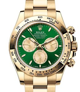 Rolex Daytona Yellow Gold Bright Green Dial Oyster Bracelet 126508 - PRE OWNED