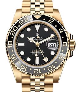 Rolex GMT-Master II Yellow Gold Black Dial Jubilee Bracelet 126718GRNR