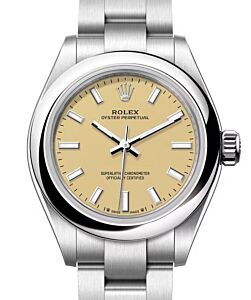 Rolex Oyster Perpetual 28 Steel Beige Index Dial 276200 - BRAND NEW