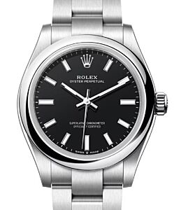 Rolex Oyster Perpetual 31 Steel New Black Index Dial 277200 - BRAND NEW