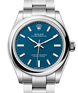 Rolex Oyster Perpetual 31 Steel New Blue Index Dial 277200 - BRAND NEW
