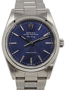 Rolex Oyster Perpetual 34 Blue Index Dial 14000 - PRE-OWNED