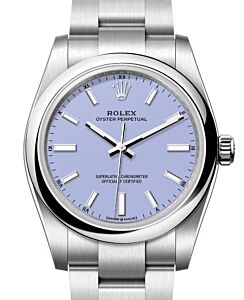 Rolex Oyster Perpetual 34 Steel Lavender Index Dial 124200 - BRAND NEW