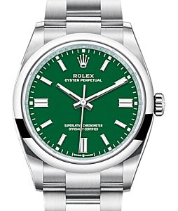 Rolex Oyster Perpetual 36 Green Index Dial 126000 - BRAND NEW