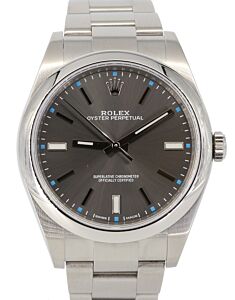 Rolex Oyster Perpetual 39 Dark Rhodium Index Dial 114300 - PRE-OWNED