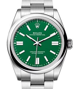 Rolex Oyster Perpetual 41 Steel Green Index Dial 134300 - BRAND NEW