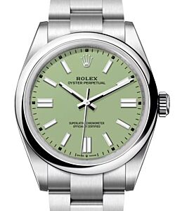 Rolex Oyster Perpetual 41 Steel Pistachio Index Dial 134300 - BRAND NEW