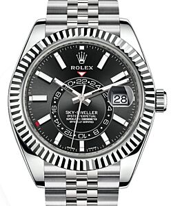 Rolex Sky-Dweller White Gold/Steel Black Index Dial Jubilee Bracelet 326934 - BRAND NEW