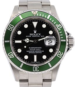 Rolex Submariner 50th Anniversary Steel Kermit Green Bezel - 16610V (16610LV) 