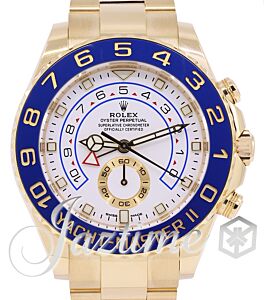 Rolex Yacht-Master II Yellow Gold White Dial Mercedes Hands 116688 - BRAND NEW