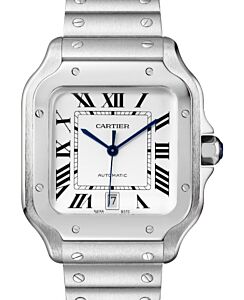 Santos de Cartier Large Silver Dial Steel WSSA0018