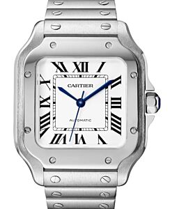 Santos de Cartier Medium Steel Silver Dial WSSA0029