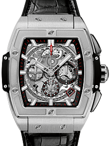 Hublot Spirit of Big Bang Titanium Skeleton 42mm Dial Bezel Leather Strap 42mm 641.NX.0173.LR - BRAND NEW