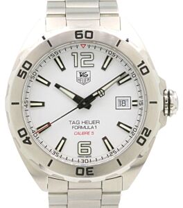 Tag Heuer Formula 1 Calibre 5 Stainless Steel White Dial Steel Bezel & Bracelet WAZ2114.BA0875 - PRE-OWNED