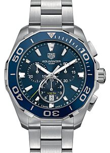 Tag Heuer Aquaracer Stainless Steel Blue Index Dial & Stainless Steel Bracelet CAY111B.BA0927 - BRAND NEW