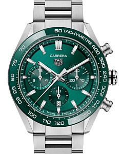 Tag Heuer Carrera Chronograph Stainless Steel/Ceramic 44mm Green Dial CBN2A1N.BA0643 - BRAND NEW
