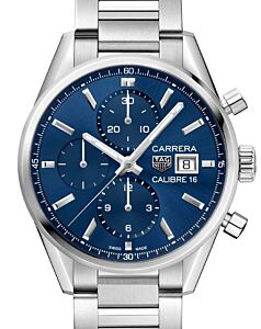 Tag Heuer Carrera Chronograph Steel 41mm Blue Dial CBK2112.BA0715 - BRAND NEW