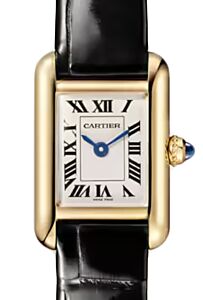 Tank Louis Cartier Mini Quartz Yellow Gold Leather Strap WGTA0352