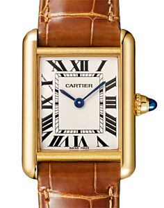 Tank Louis Cartier Small Quartz Yellow Gold Silver Dial WGTA0342