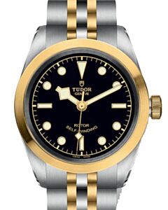 Tudor Black Bay 32 S&G Stainless Steel 32mm Black Dial Steel and Gold Bracelet 79583-0001 - Brand New