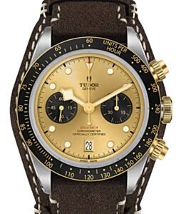 Tudor Black Bay Chrono S&G Steel Champagne Dial 41mm Leather Strap M79363N-0008