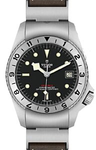 Tudor Black Bay P01 Steel 43mm Black Dial Leather Strap M70150-0001