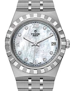 Tudor Royal Steel 34mm White Mother of Pearl Diamond Dial M28400-0005 - BRAND NEW