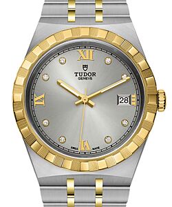 Tudor Royal Steel Yellow Gold 38mm Silver Diamond Dial M28503-0002 - BRAND NEW