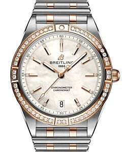 Breitling Chronomat Automatic 36 Stainless Steel/Red Gold Diamond Bezel Mother of Pearl Dial U10380591A2U1