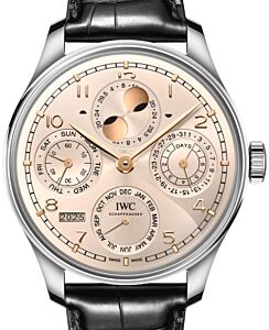 IWC Portugieser Perpetual Calendar 18-Carat White Gold 44.4mm Dune Dial IW503704 - BRAND NEW