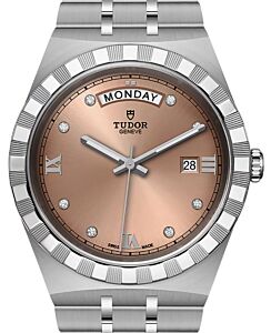 Tudor Royal Steel Diamond -Set Salmon Dial 41mm M28600-0011 - BRAND NEW