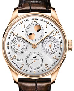 IWC Portugieser Perpetual Calendar 18-Carat Armor Gold 44.4mm Silver Plated Dial IW503701 - BRAND NEW