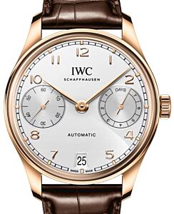 IWC Portugieser Automatic 18-Carat 5N gold 42.4mm Silver Plated Dial IW501706 - BRAND NEW