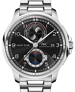 IWC Portugieser Yacht Club Moon & Tide Steel 44.6mm Black Dial IW344002 - BRAND NEW