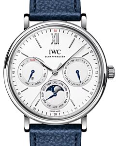 IWC Portofino Perpetual Calendar Steel 40mm Silver Plated Dial IW344601 - BRAND NEW