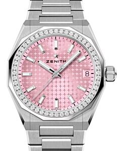 Zenith Defy Skyline 36 Steel Diamond bezel Pink Dial 16.9400.670/18.I001 - BRAND NEW