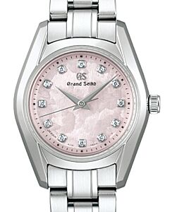 Grand Seiko Heritage Quartz 62GS Diamond 26mm "Cherry-Blossom-Inspired" Pink Dial STGF387- BRAND NEW